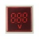 Woltomierz cyfrowy - LED 30x30mm - 500VAC - czerwony