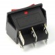 Przełącznik kołyskowy RS203-6C3R - 250V/16A - czerwony Przełącznik kołyskowy RS203-6C3R - 250V/16A - czerwony