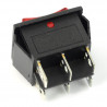 Przełącznik kołyskowy RS203-6C3R - 250V/16A - czerwony Przełącznik kołyskowy RS203-6C3R - 250V/16A - czerwony - zdjęcie 2