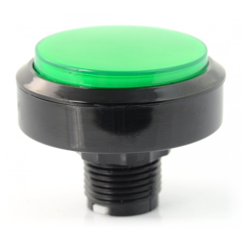 Push Button 6cm - zielony - płaski