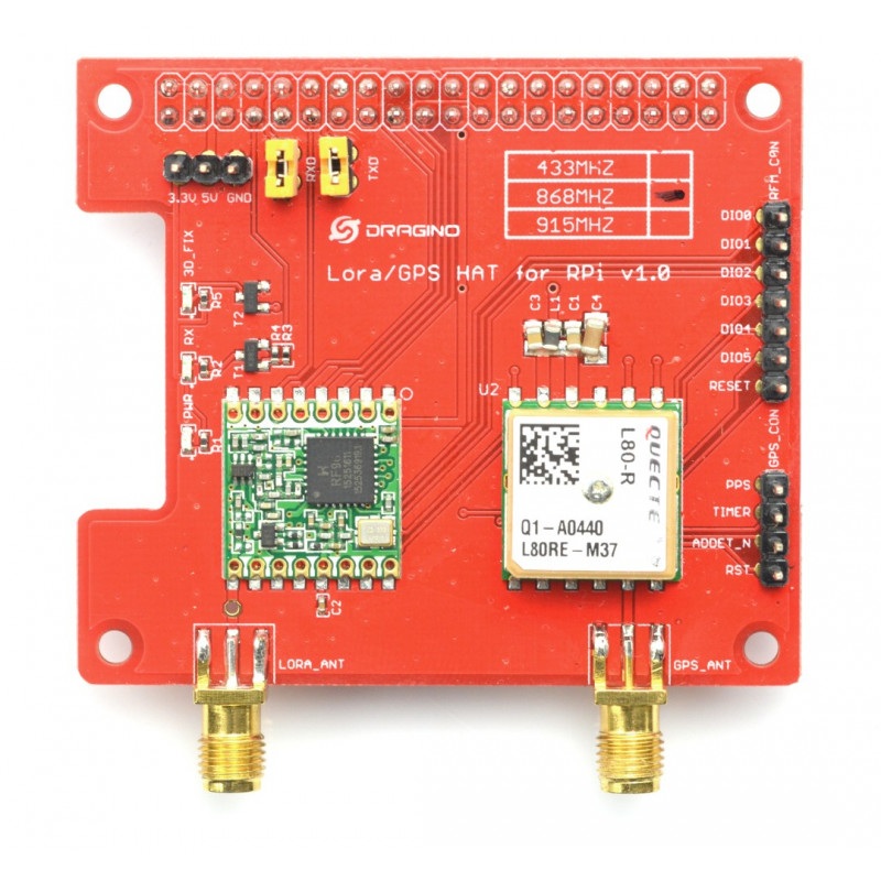 Raspberry Pi LoRs / GPS - nakładka dla Raspberry