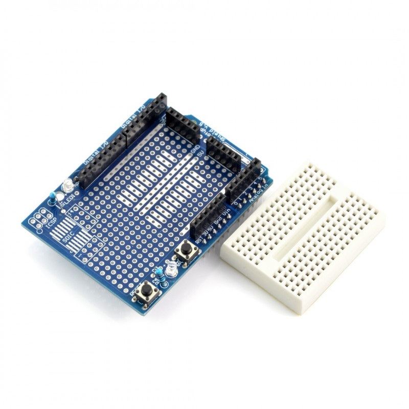 Arduino Uno Proto Shield + płytka stykowa 170 otworów