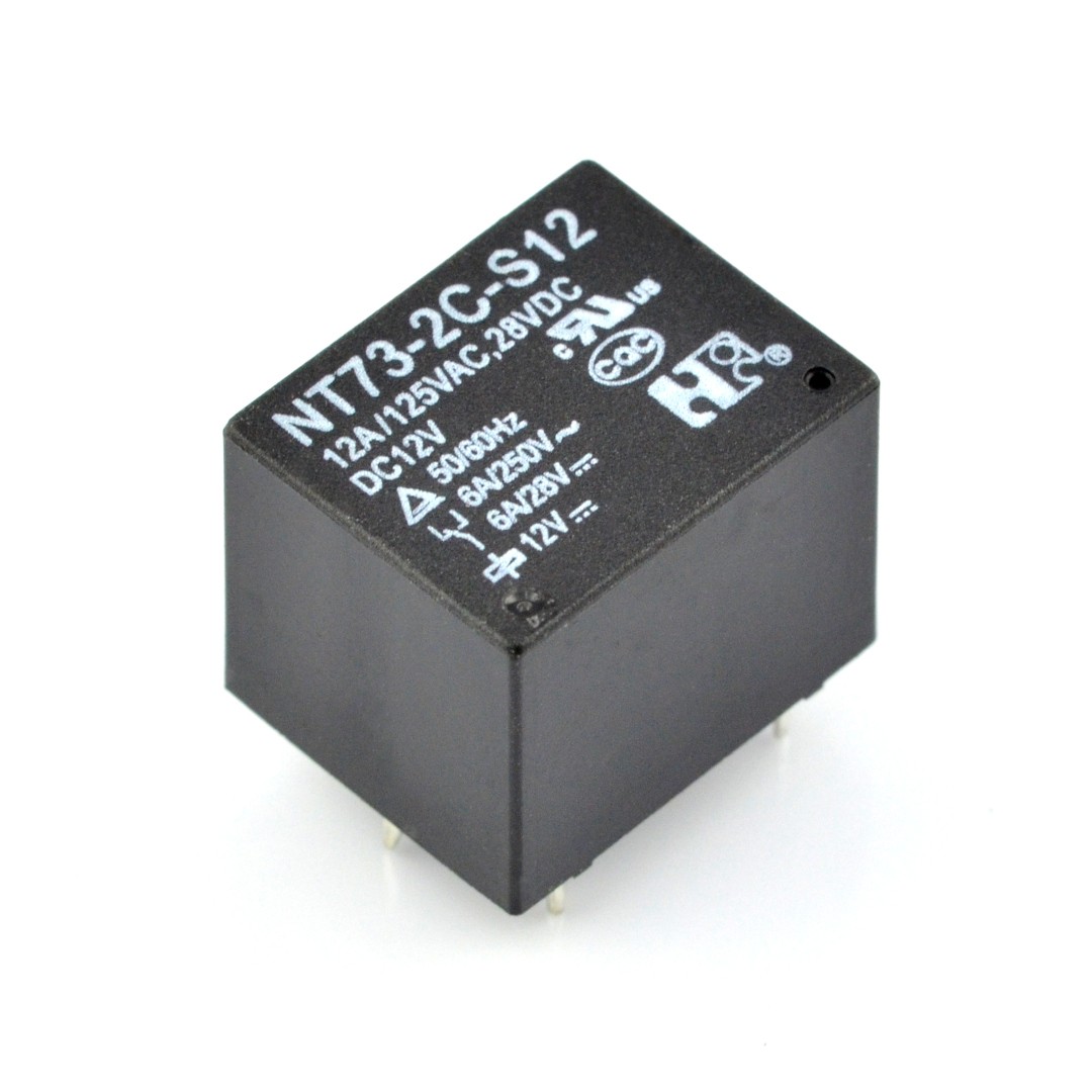 Przekaźnik NT73-2C-S12 - cewka 12V, styki 2x 12A/125VAC