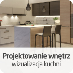 Projektowanie wnętrz - wizualizacja kuchni - wersja ON-LINE