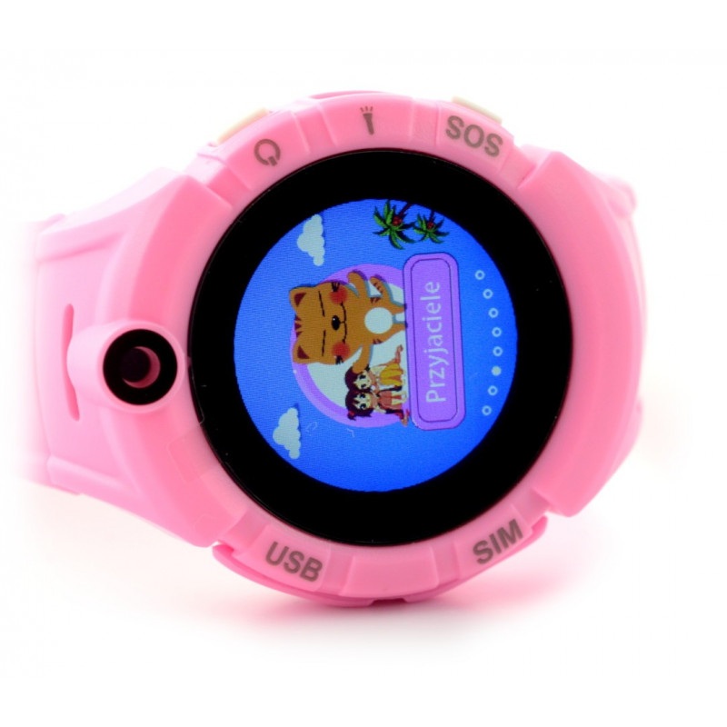 Watch Phone Kids z lokalizatorem GPS/WIFI - Różowy