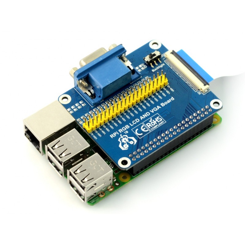 Adapter dla ekranów LCD RGB oraz VGA - Raspberry Pi