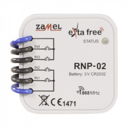Exta Free - Radiowy nadajnik puszkowy 4-kanałowy bateryjny 3V - RNP-02