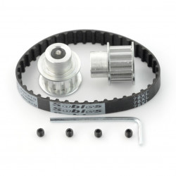 Pas zębaty 10x180mm + koło zębate 12T - 8mm - 2szt.