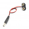 Adapter wtyk DC 5.5/2.1 - wtyk 6F22 bateria 9V Adapter wtyk DC 5.5/2.1 - wtyk 6F22 bateria 9V - zdjęcie 1