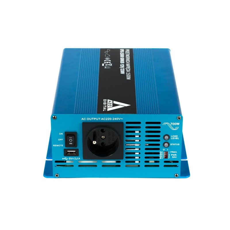 Przetwornica napięcia AZO Digital 12 VDC / 230 VAC SINUS IPS-1500S 1500W