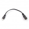 Adapter gniazdo 5,5/2,5mm - wtyk microUSB - z przewodem 17cm Adapter gniazdo 5,5/2,5mm - wtyk microUSB - z przewodem 17cm - zdjęcie 1