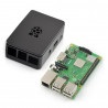 Zestaw Raspberry Pi 3 B+ WiFi + obudowa RS Pro Plus z klapką - czarna - zdjęcie 1