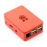 Obudowa Raspberry Pi Model 3B+/3B/2B RS Pro Plus - czerwona z klapką - zdjęcie 2
