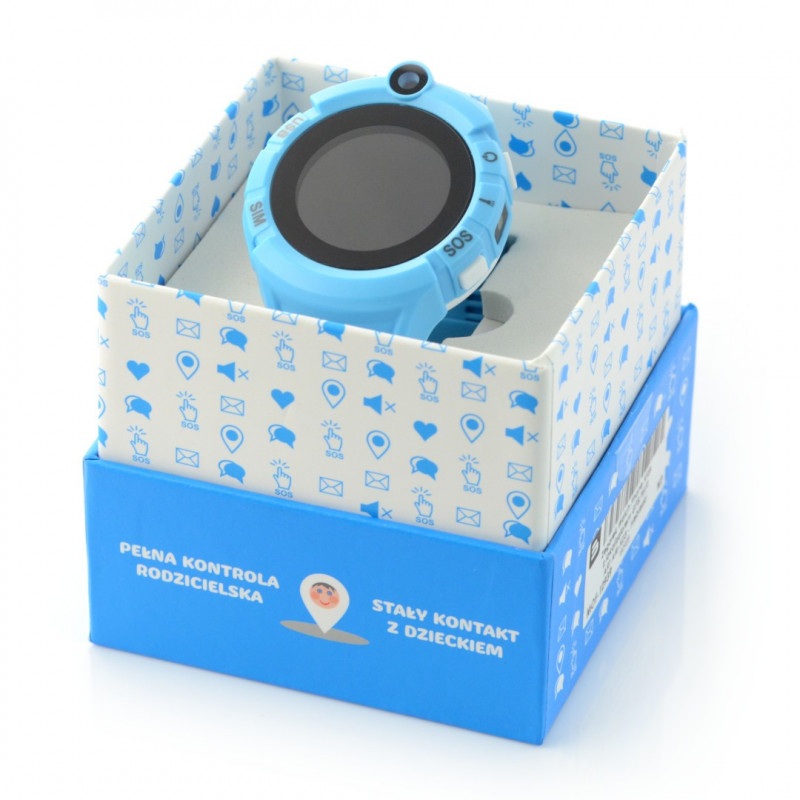Zegarek Watch Phone Kids z lokalizatorem GPS/WIFI ART AW-K03 - niebieski