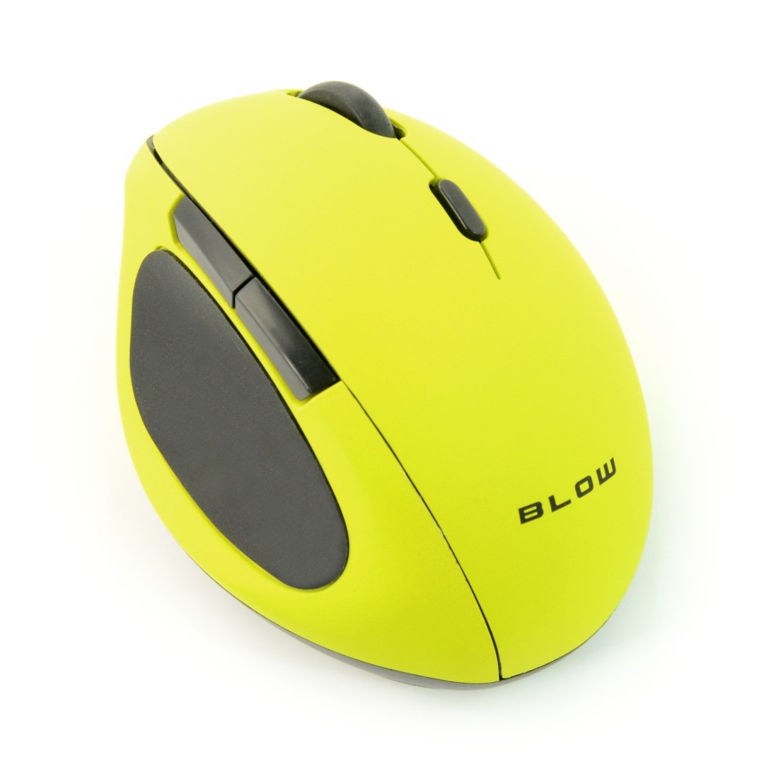 Mysz optyczna bezprzewodowa BLOW MB-50 - limonkowa