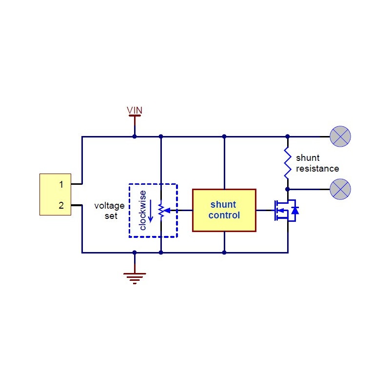 Pololu - bocznikowy regulator napięcia 13.2V, 1.33Ω, 9W