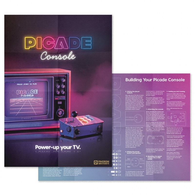 Picade Console - retro konsola - nakładka + akcesoria dla Raspberry Pi 3B+/3B/2B/1B+/Zero