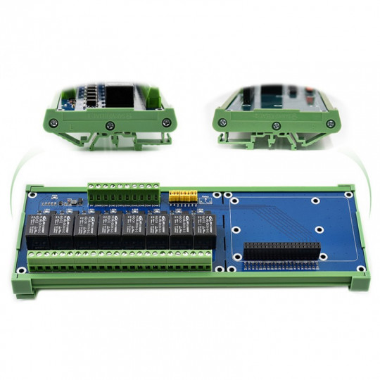 Релейний капелюх для Raspberry Pi - 8 оптоізольованих реле - контакти 5A/250VAC/30VDC - котушка 5V - Waveshare 15423