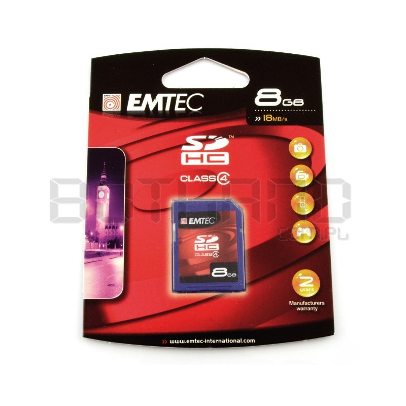 Karta pamięci Emtec SD / SDHC 8GB klasa 4
