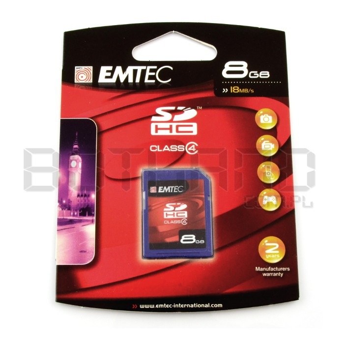 Karta pamięci Emtec SD / SDHC 8GB klasa 4