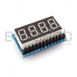 Moduł 4 x wyświetlacz 7-segmentowy wsp. anoda