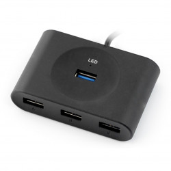 PiHut HUB USB 2.0 aktywny hub 4-portowy dedykowany do Raspberry Pi