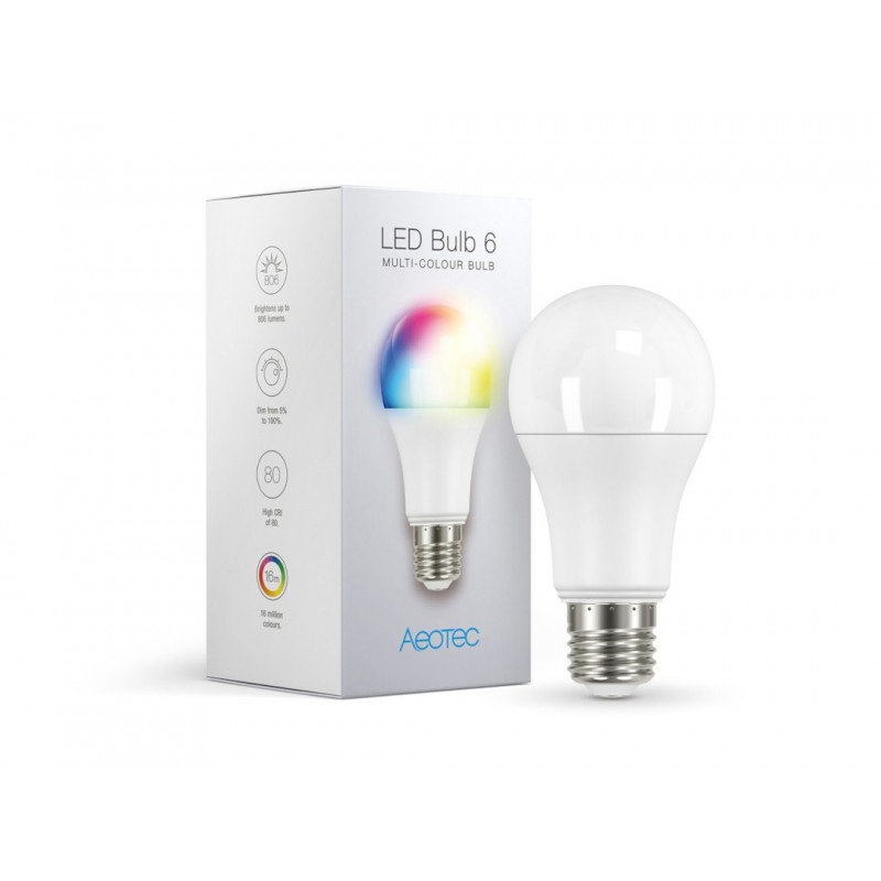 Aeotec LED Bulb 6 Multi-Color - żarówka LED E27 - różnokolorowa