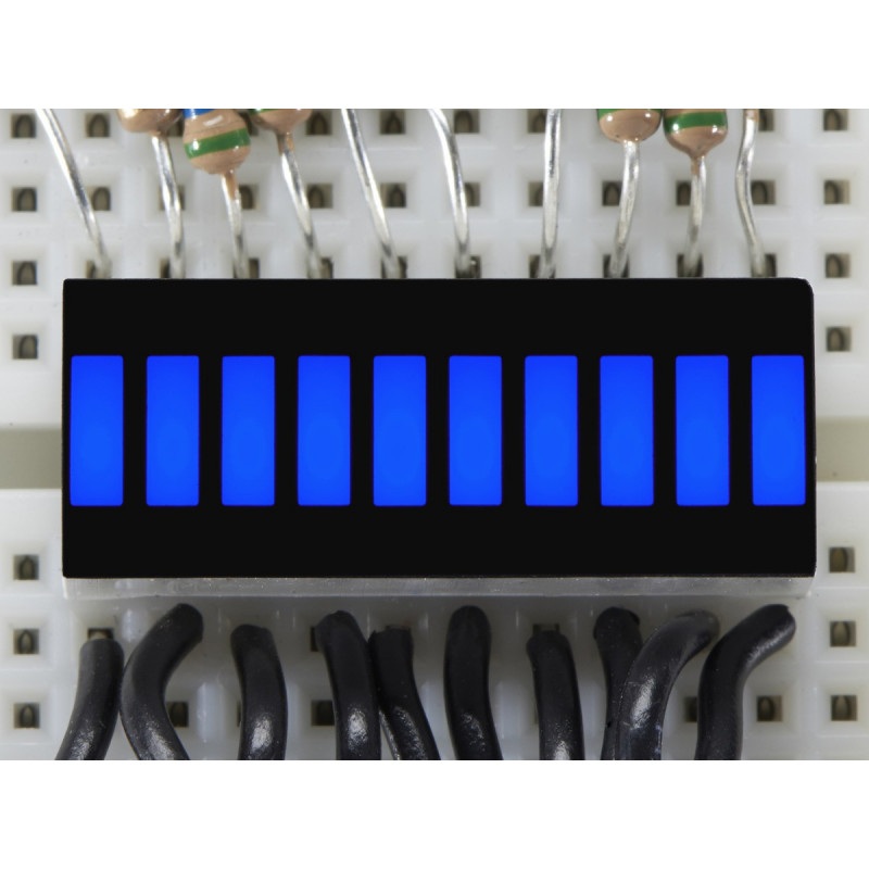 Wyświetlacz LED linijka - 10-segmentowy - niebieski