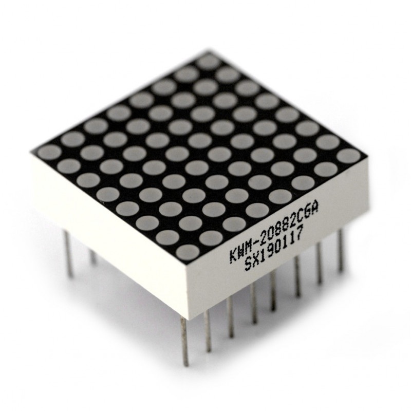 Miniaturowa matryca LED 8x8 0,8'' - limonkowa