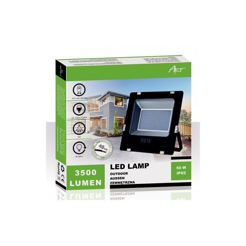 Lampa zewnętrzna LED ART, 50W, IP65, AC230V, 4000K - biała naturalna