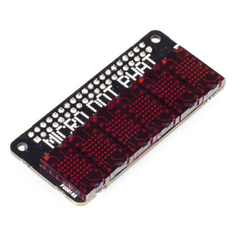 PiMoroni Micro Dot pHAT - 6 znakowa matryca LED 5x7 - nakładka dla Raspberry Pi - czerwona