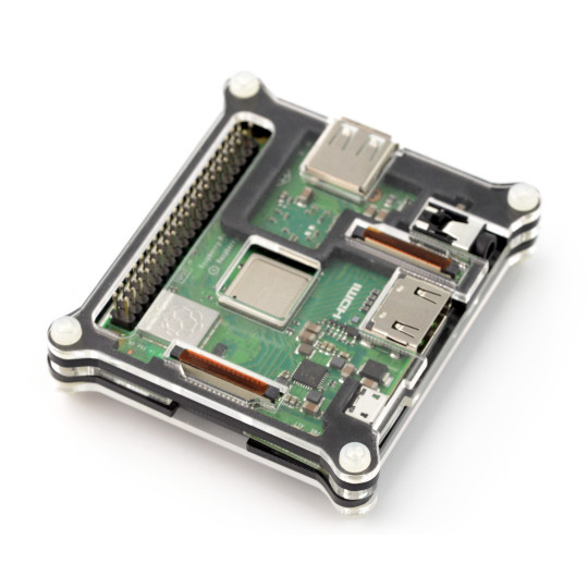 Корпус для Raspberry Pi 3 A+, черный, 5 слоев.