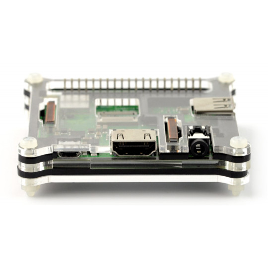 Корпус для Raspberry Pi 3 A+, черный, 5 слоев.