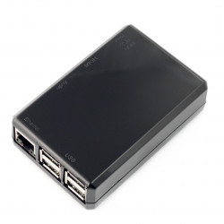 Obudowa czarna zamknięta dla raspberry pi