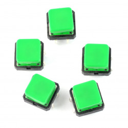 Tact Switch 12x12 mm z nasadką okrągły - czerwony