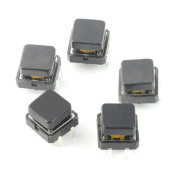 Tact Switch 12x12 mm z nasadką kwadratowy - czarny