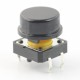 Tact Switch 12x12 mm z nasadką okrągły - czarny Tact Switch 12x12 mm z nasadką okrągły - czarny