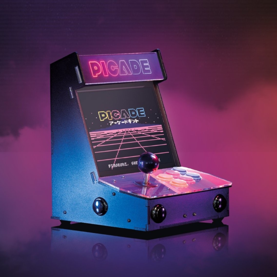 Picade Arcade Machine - retro automat - nakładka + akcesoria dla Raspberry Pi 3B+/3B/2B/Zero - wyświetlacz 8"