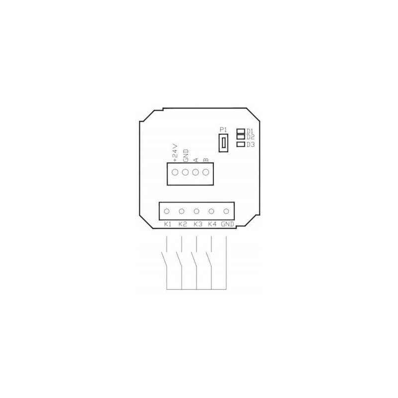 AMK Switch 4K - HomeController - 4 kanałowy przełącznik - Modbus RS485