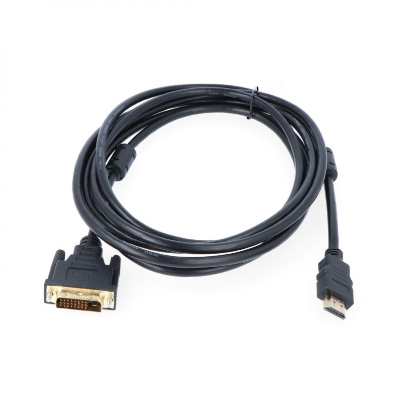 Przewód DVI - HDMI czarny 3m