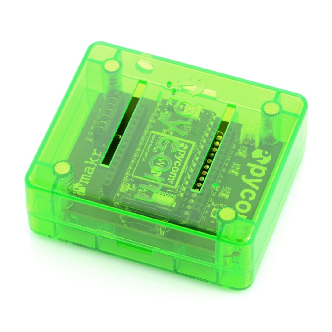 Pycase Green - obudowa do modułu WiPy oraz Expansion Board - zielona