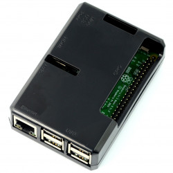 Obudowa czarna otwarta dla raspberry pi - sbcomponents