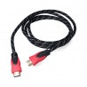 Przewód HDMI Blow Premium Red klasa 1.4 - dł. 1,5 m z oplotem - zdjęcie 2