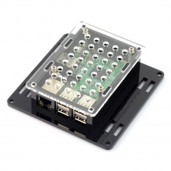 Obudowa Raspberry Pi model 3/2/B+ Vesa v2 do montażu na monitor - czarno-przezroczysta