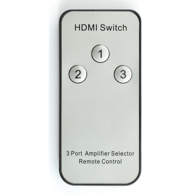 Switch HDMI 1.4b 1080p z pilotem - 3 wejścia