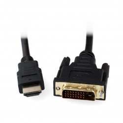 Przewód DVI - HDMI czarny 3m