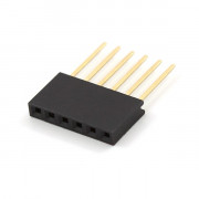 Gniazdo żeńskie przedłużone 1x6 raster 2,54mm dla