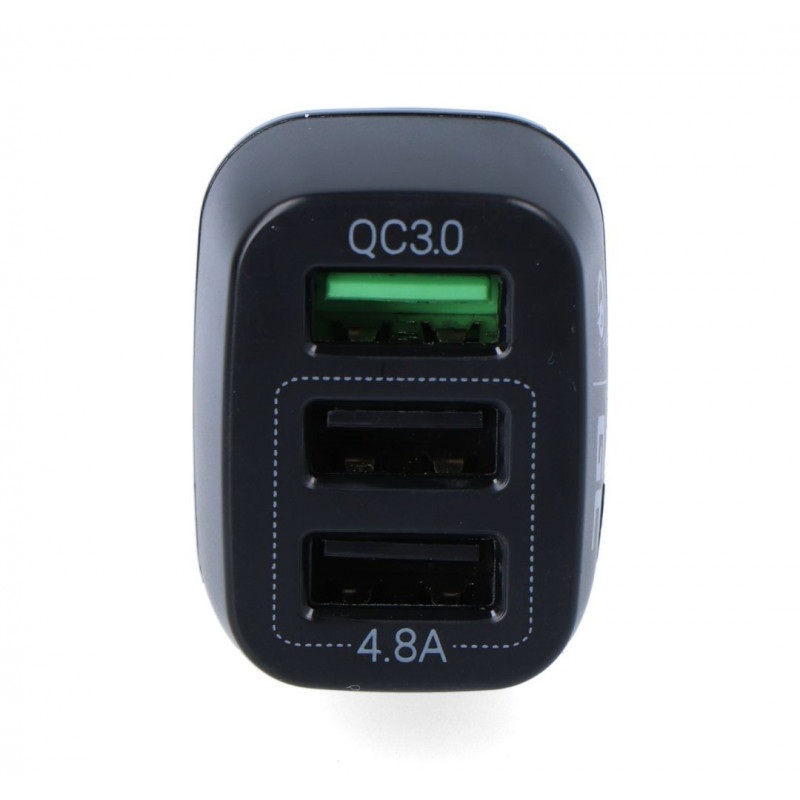 Ładowarka / zasilacz samochodowy 3x USB Green Cell