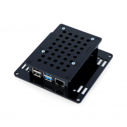 Obudowa Raspberry Pi model 4B Vesa v2 do montażu na monitor - czarna