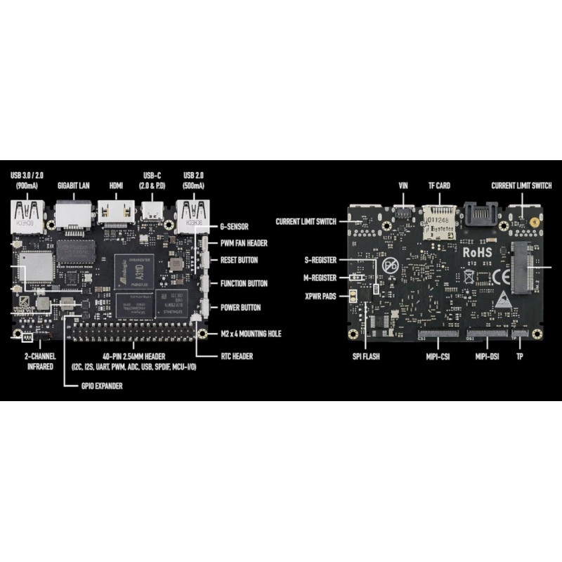 Khadas VIM3 Basic - ARM Cortex A73/A54 WiFi + 2GB RAM + 16GB eMMC